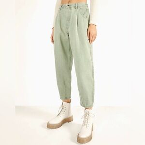 VIGOSS Ace High Rise Straight AXL Ballon Denim Lt Sage - Size 29